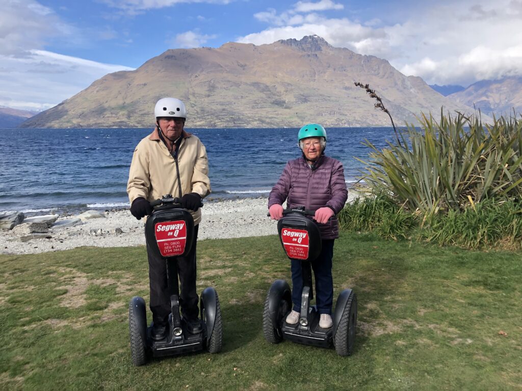 Segway on Q's oldest customer and wife